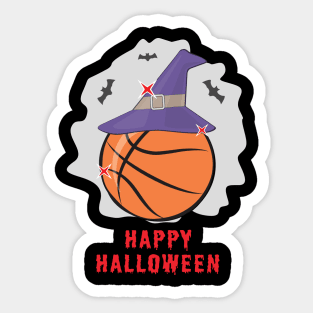 Happy Basketball Halloween - Funny Sticker